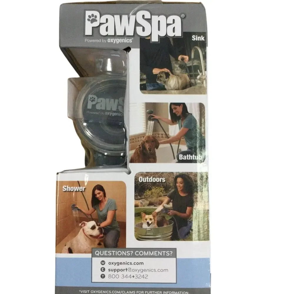 Oxygenics PawSpa Dog Shower Head Kit Pet Bath Nozzle & Shampoo Sprayer NEW